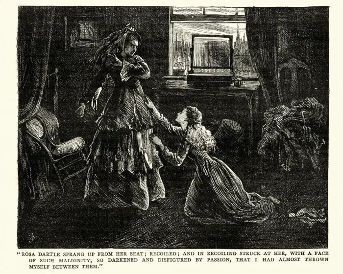 Framed Print : Dickens, David Copperfield, Rosa Dartle sprang up from her seat