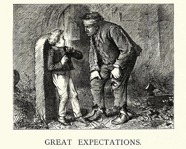 Dickens, Great Expectations, Pip and the escaped convict