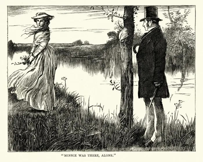 Framed Print : Dickens, Little Dorrit, Minnie was there alone Framed Print : Dickens, Little Dorrit, Minnie was there alone