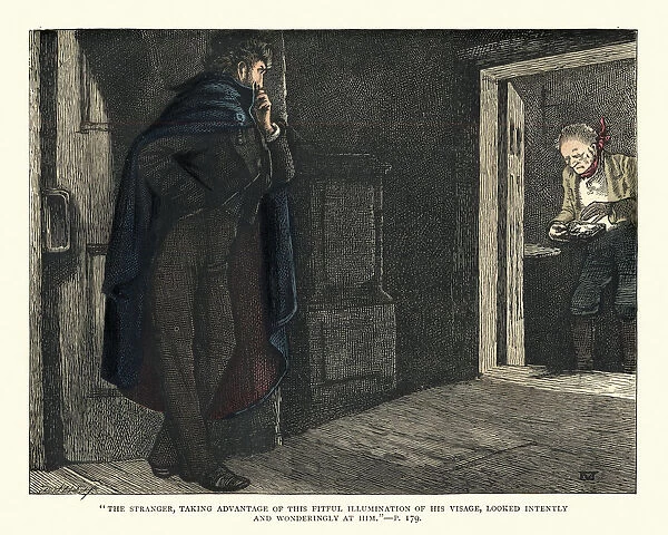 Dickens, Little Dorrit, Stranger looked intently and wonderingly at him