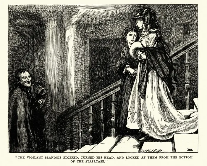 Framed Print : Dickens, Little Dorrit, The vigilant Blandois stopped