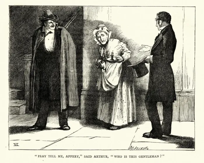 Framed Print : Dickens, Little Dorrit, Who is this Gentleman ? Framed Print : Dickens, Little Dorrit, Who is this Gentleman ?