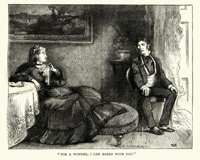 Framed Print : Dickens, Little Dorrit, For a wonder, I can agree with you