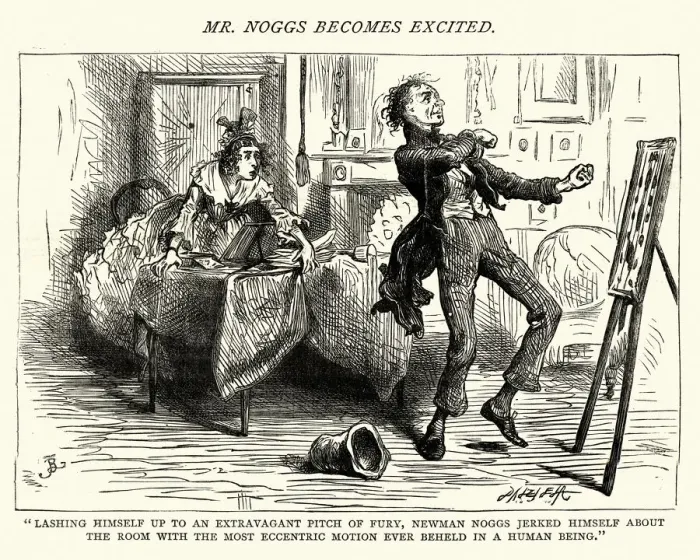 Framed Print : Dickens, Nicholas Nickleby, an extravagant pitch of fury Framed Print : Dickens, Nicholas Nickleby, an extravagant pitch of fury