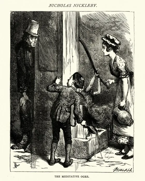 Framed Print : Dickens, Nicholas Nickleby, The Meditative Ogre Framed Print : Dickens, Nicholas Nickleby, The Meditative Ogre