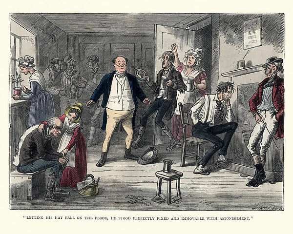Dickens, Pickwick Papers, he stood fixed and immovable with astonishment