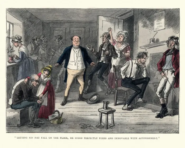 Framed Print : Dickens, Pickwick Papers, he stood fixed and immovable with astonishment Framed Print : Dickens, Pickwick Papers, he stood fixed and immovable with astonishment