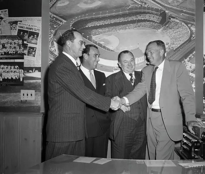 Framed Print : Bill Dickey with New York Yankee Executives Framed Print : Bill Dickey with New York Yankee Executives