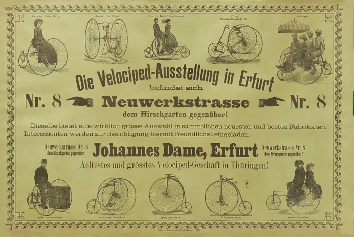 Framed Print : Die Velociped-Ausstellung In Erfurt Framed Print : Die Velociped-Ausstellung In Erfurt