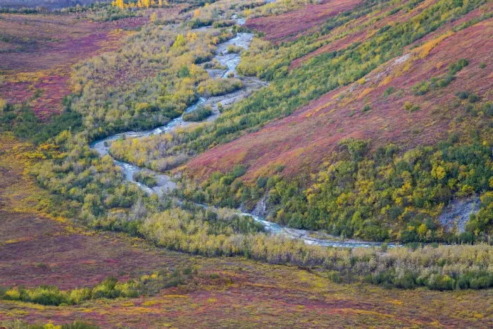 Framed Print : Dietrich River near Brooks Range, Alaska, USA