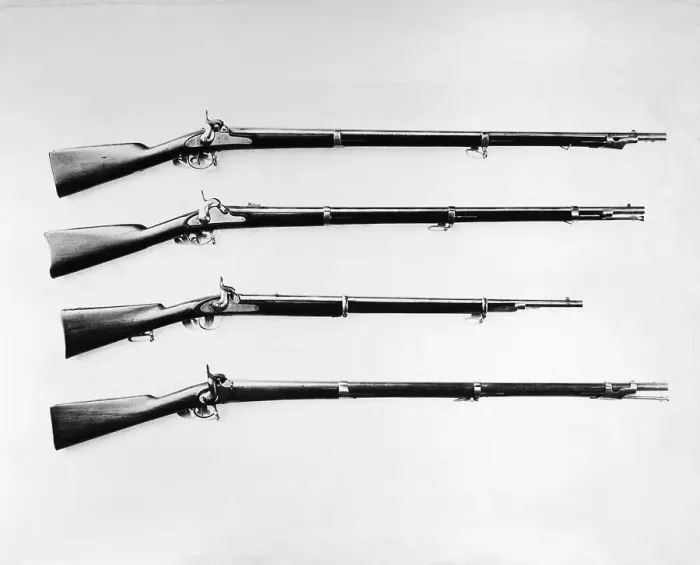 Framed Print : Four Diffent Types of Confederate Rifles Framed Print : Four Diffent Types of Confederate Rifles