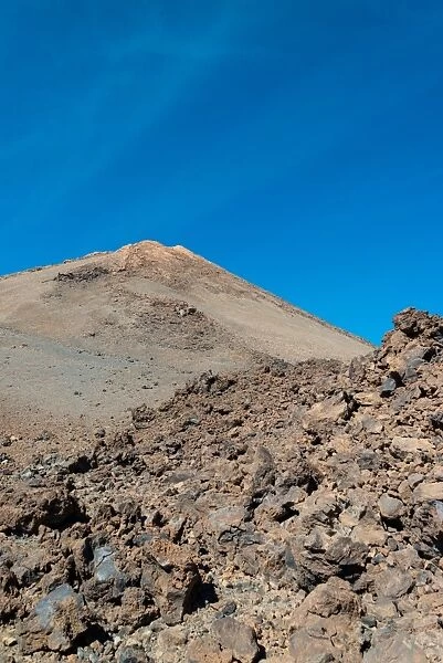 Difficult rocky way to Teide Volcano