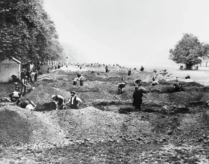 Framed Print : Digging Trenches Framed Print : Digging Trenches