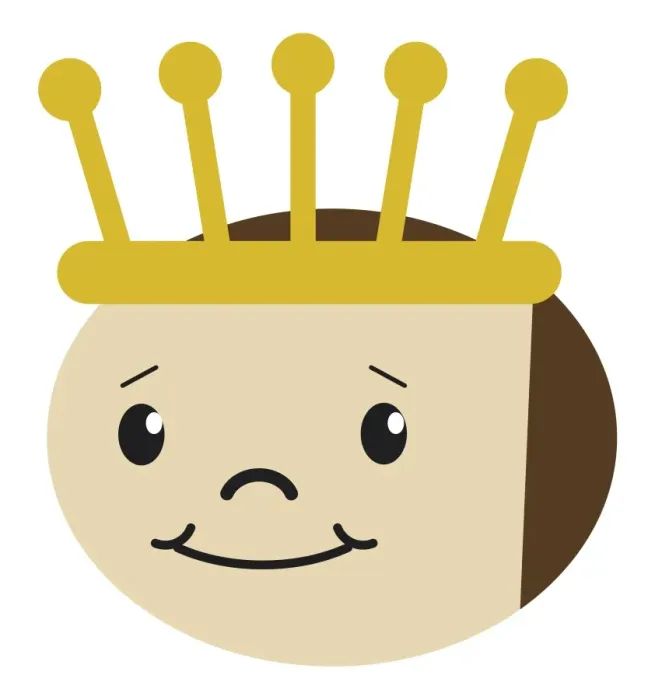 Framed Print : Digital cartoon of smiling girl wearing gold crown on head Framed Print : Digital cartoon of smiling girl wearing gold crown on head