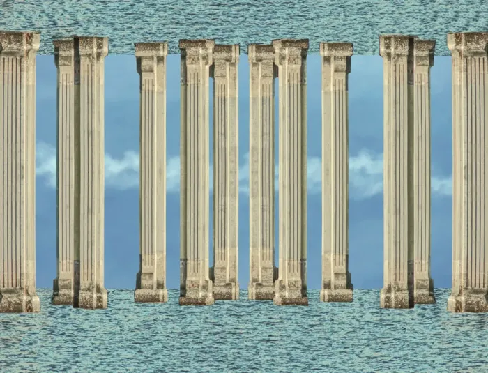 Framed Print : Digital Columns Framed Print : Digital Columns