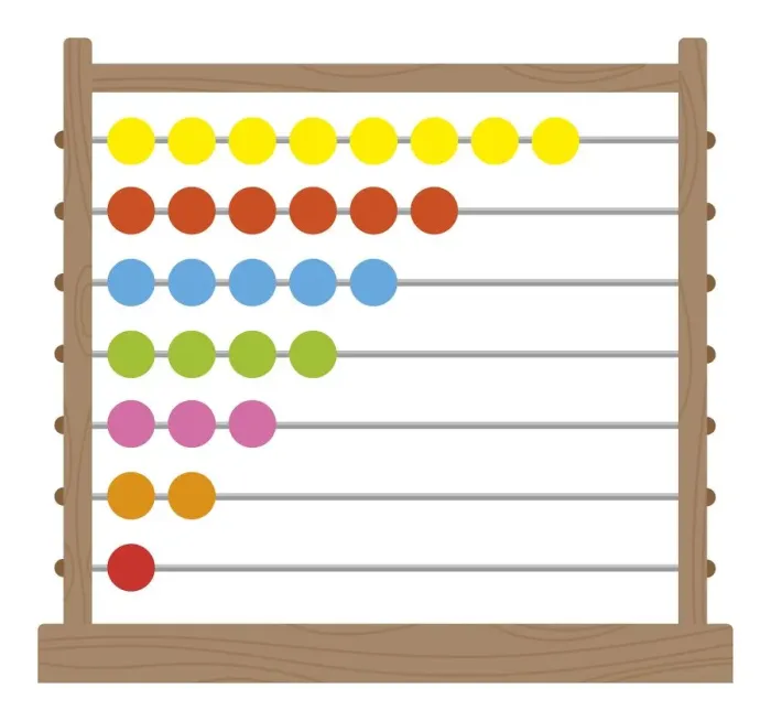 Framed Print : Digital illustration of abacus