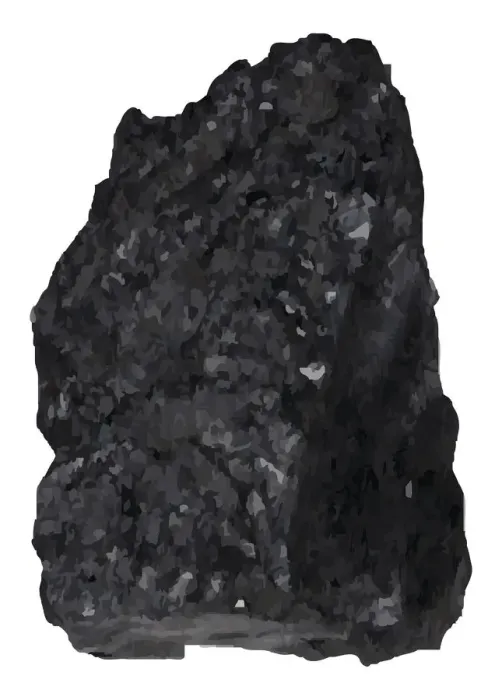 Framed Print : Digital illustration of anthracite coal Framed Print : Digital illustration of anthracite coal