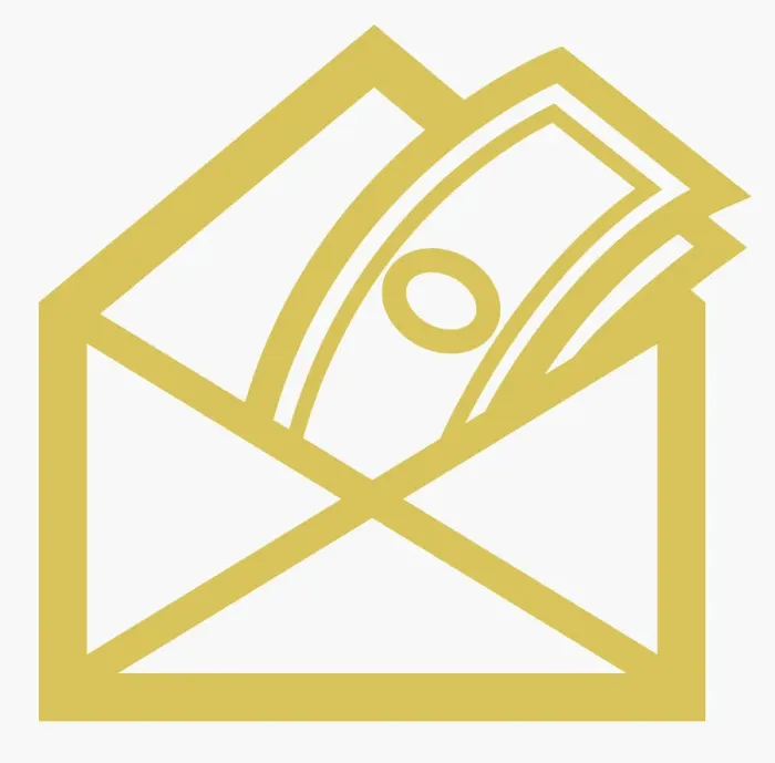 Framed Print : Digital illustration of banknotes in envelope Framed Print : Digital illustration of banknotes in envelope