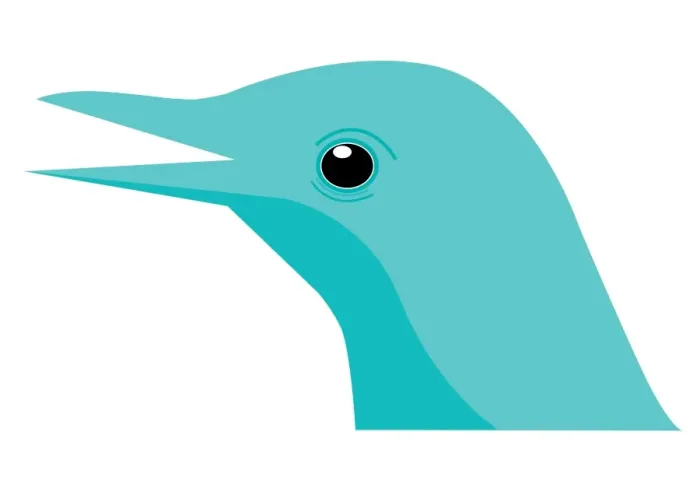 Framed Print : Digital illustration bird head showing straight, insect-eating beak Framed Print : Digital illustration bird head showing straight, insect-eating beak