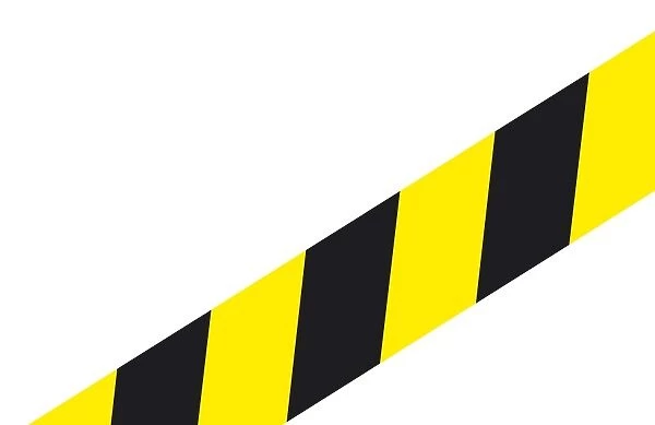 Digital illustration of black and yellow cordon tape