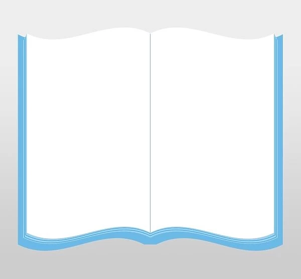Digital illustration of blank pages in open book