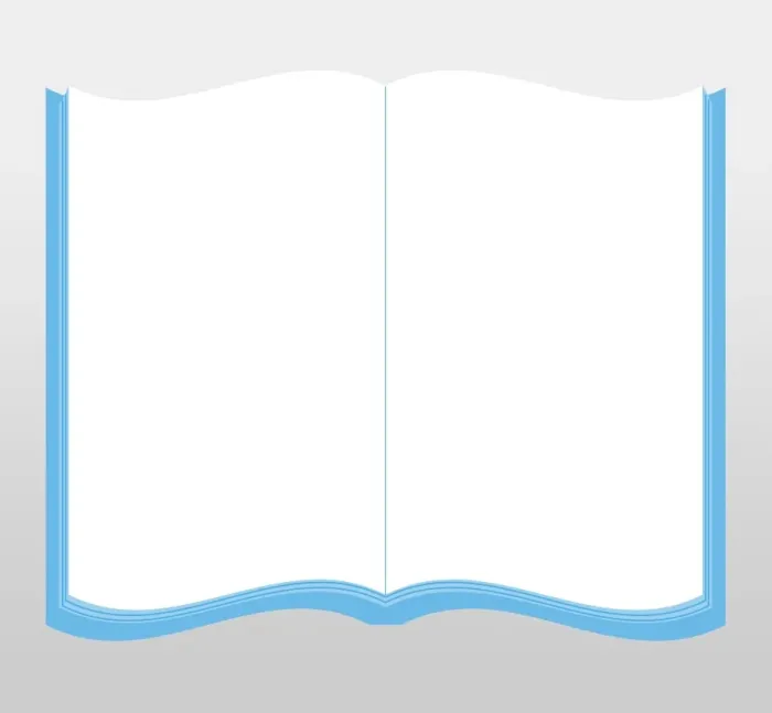 Framed Print : Digital illustration of blank pages in open book Framed Print : Digital illustration of blank pages in open book