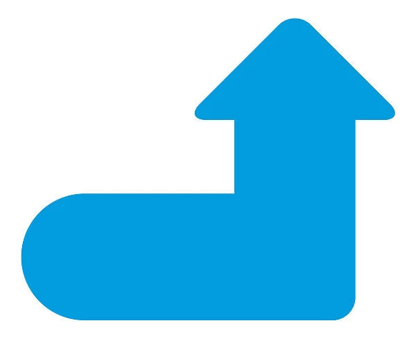 Digital illustration of blue arrow sign