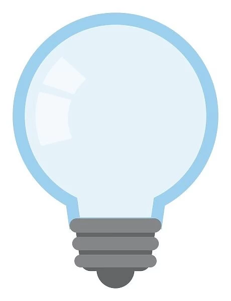 Digital illustration of a blue lightbulb