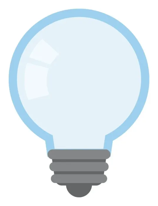 Framed Print : Digital illustration of a blue lightbulb Framed Print : Digital illustration of a blue lightbulb
