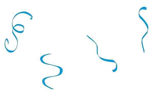 Digital illustration of blue streamers