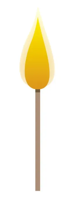 Framed Print : Digital illustration of burning matchstick Framed Print : Digital illustration of burning matchstick