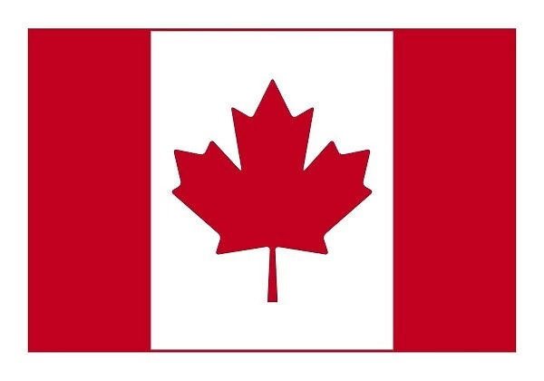 Digital illustration of Canadian flag