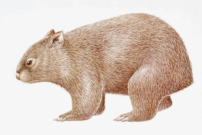 Framed Print : Digital illustration of Common Wombat (Vombatus ursinus) Framed Print : Digital illustration of Common Wombat (Vombatus ursinus)