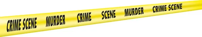 Framed Print : Digital illustration of cordon at murder crime scene