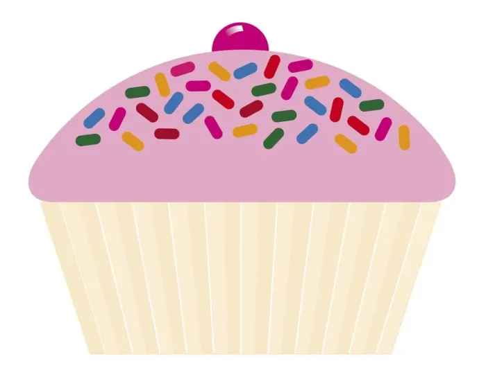 Framed Print : Digital illustration of cupcake with pink icing, hundreds and thousands and cherry on top Framed Print : Digital illustration of cupcake with pink icing, hundreds and thousands and cherry on top