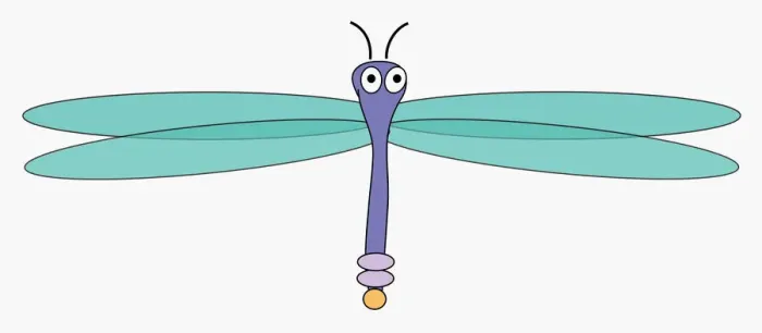 Framed Print : Digital illustration of dragonfly in mid-air Framed Print : Digital illustration of dragonfly in mid-air