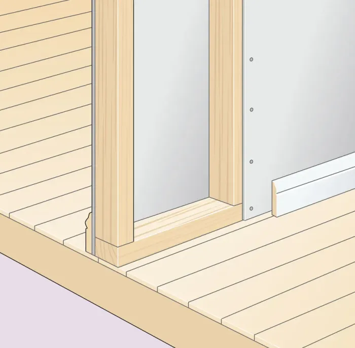 Framed Print : Digital illustration of gap between plasterboard and floor hidden with skirting board Framed Print : Digital illustration of gap between plasterboard and floor hidden with skirting board