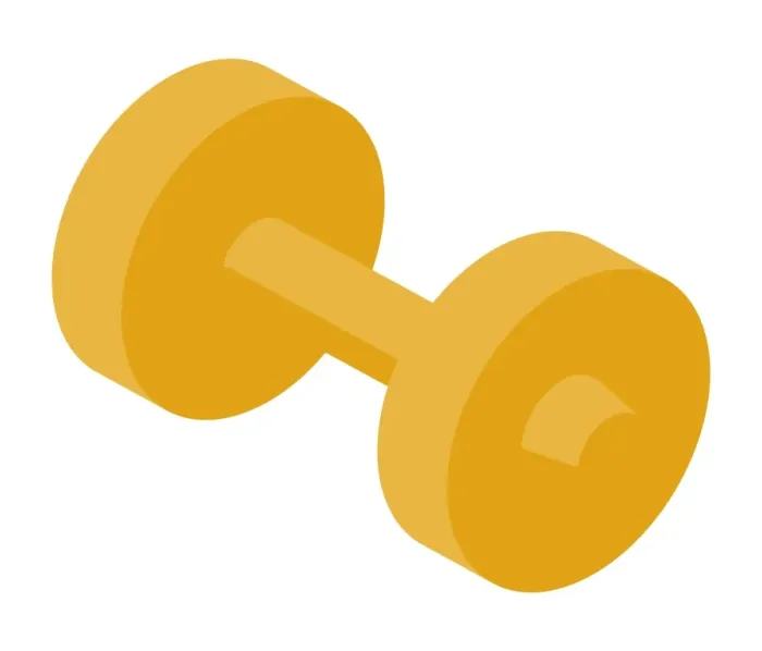 Framed Print : Digital illustration of gold dumbbell Framed Print : Digital illustration of gold dumbbell