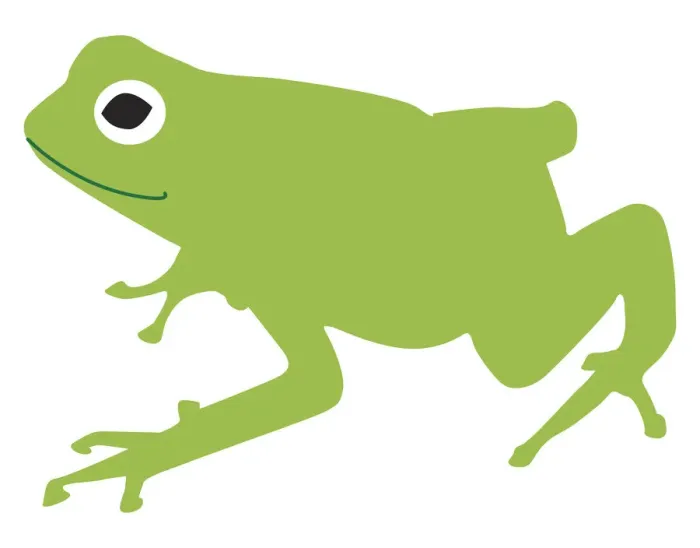 Framed Print : Digital illustration of green frog
