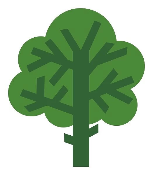 Digital illustration of green tree