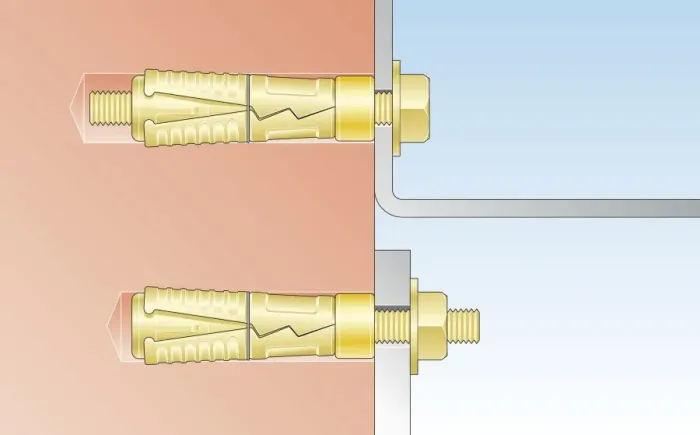 Framed Print : Digital illustration of heavy duty masonry bolt fixings, also known as shield anchors Framed Print : Digital illustration of heavy duty masonry bolt fixings, also known as shield anchors