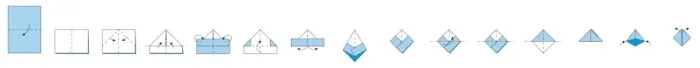 Framed Print : Digital illustration of image sequence showing how to make a paper boat Framed Print : Digital illustration of image sequence showing how to make a paper boat