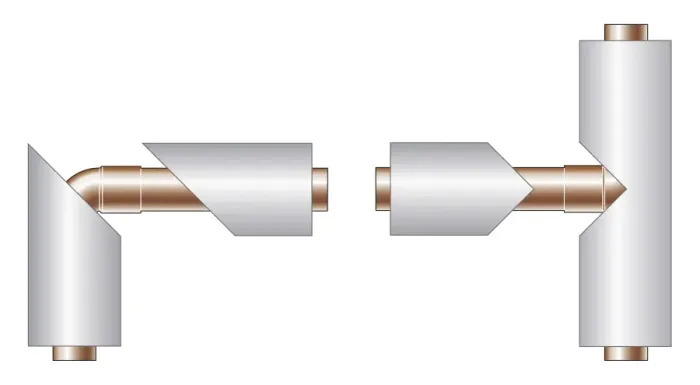 Framed Print : Digital illustration of insulation on joined pipes Framed Print : Digital illustration of insulation on joined pipes
