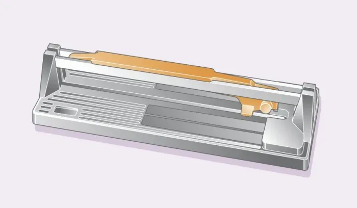 Framed Print : Digital illustration of lever-operated tile cutter Framed Print : Digital illustration of lever-operated tile cutter