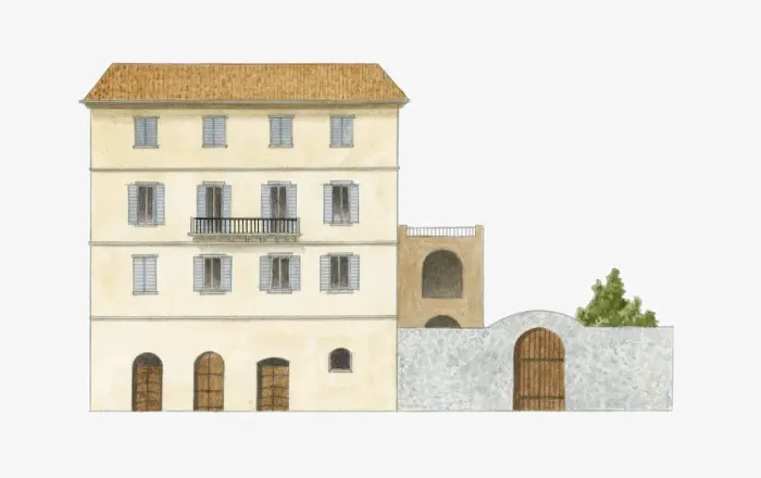 Framed Print : Digital illustration of maison noble or, mansion, an unostentatious mansion of the wealthy found on the island of Corsica Framed Print : Digital illustration of maison noble or, mansion, an unostentatious mansion of the wealthy found on the island of Corsica