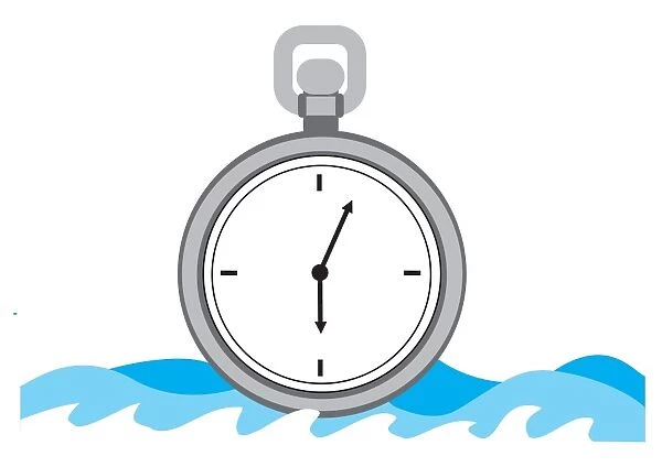Digital illustration of marine chronometer