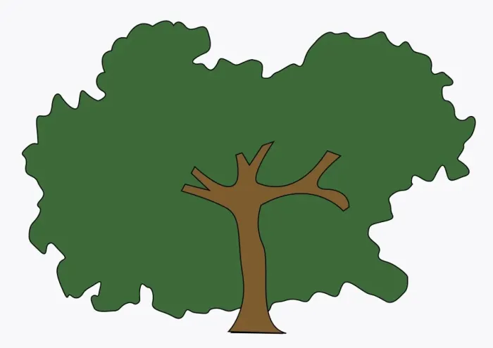 Framed Print : Digital illustration of oak tree Framed Print : Digital illustration of oak tree