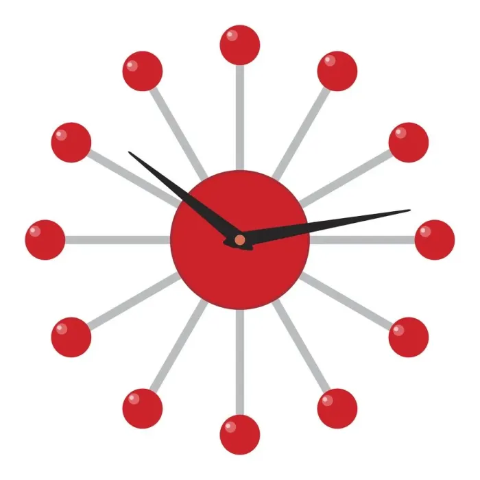 Framed Print : Digital illustration of old fashioned red clock Framed Print : Digital illustration of old fashioned red clock