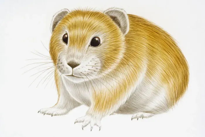 Framed Print : Digital illustration of Pika (Ochotona hyperborea), small chinchilla-like animal related to the rabbit but with small ears Framed Print : Digital illustration of Pika (Ochotona hyperborea), small chinchilla-like animal related to the rabbit but with small ears