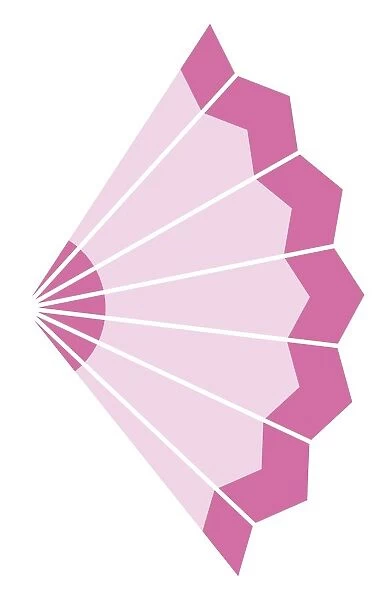 Digital illustration of pink fan
